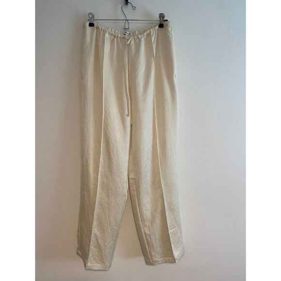 MADEWELL Pintuck Slim Pull-On Pants in "Cake Batter" SIZE MEDIUM - Picture 2 of 5